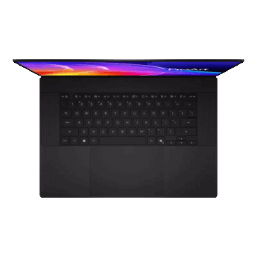 Asus ProArt P16 shown from above with its keyboard and display visible