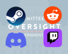 CEOs of 4 major forums/platforms have been summoned to testify on October 8, 2025. (Image source: Steam, Reddit, Discord, Twitch, Committee on Oversight and Government Reform - Edited)