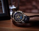 The Citizen Exceed "Mid-Autumn Moon" Limited Edition resting on a wooden stand, featuring a black mother-of-pearl dial, analog moonphase display, and black crocodile leather strap.