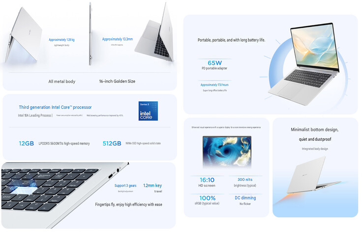 Core highlights of the Lecoo Air 16 Intel Wildcat Lake (machine translated)