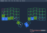 Keymapp is an installable app that shows your inputs in real-time — great for learning to use a split keyboard. This is my layer 0 or base layer.