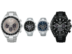 Pictured - the Seiko SBPY181, SBPY183, SBPY185, and SBPY187 against a white background.