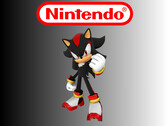 Shadow the Hedgehog below Nintendo logo (Image source: Sega, Nintendo of America with edits)