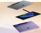 The Surface Pro 12" will come in Ocean, Platinum and Violet colours with matching keyboard accessories. (Image source: via Roland Quandt & WinFuture)