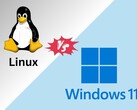 Linux vs Windows 11 gaming performance comparison; Tux and Windows logos shown