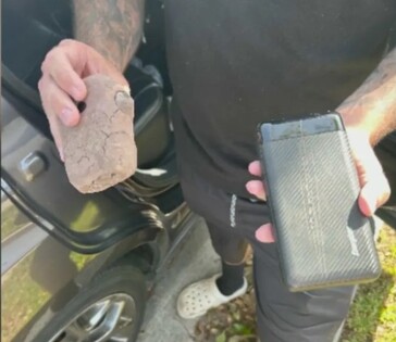 Camouflaged cameras and battery packs appearing like vegetation and rocks have been found across Southern California as this Chino Hills resident discovered. (Source: KTLA News)