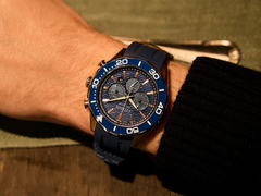 The Citizen Eco-Drive CA4733-00L chronograph, pictured on a wrist. (Image source: Citizen USA)