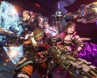 Borderlands 4 vault hunters standing back to back in battle with guns blazing