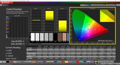 CalMAN ColorChecker (Profile: Native, Target Color Space: P3)