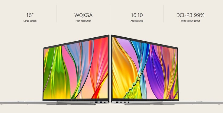 Core display specs of the Gram 16 2026