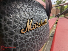 Texturred PU-leather and the Marshall logo