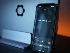 A smartphone with an AI chat interface that fits in one hand