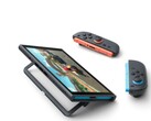 Nintendo Switch 2 on kickstand with Joy-Cons detached.