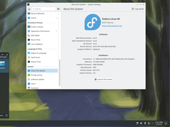 A desktop environment running Fedora Linux pictured.