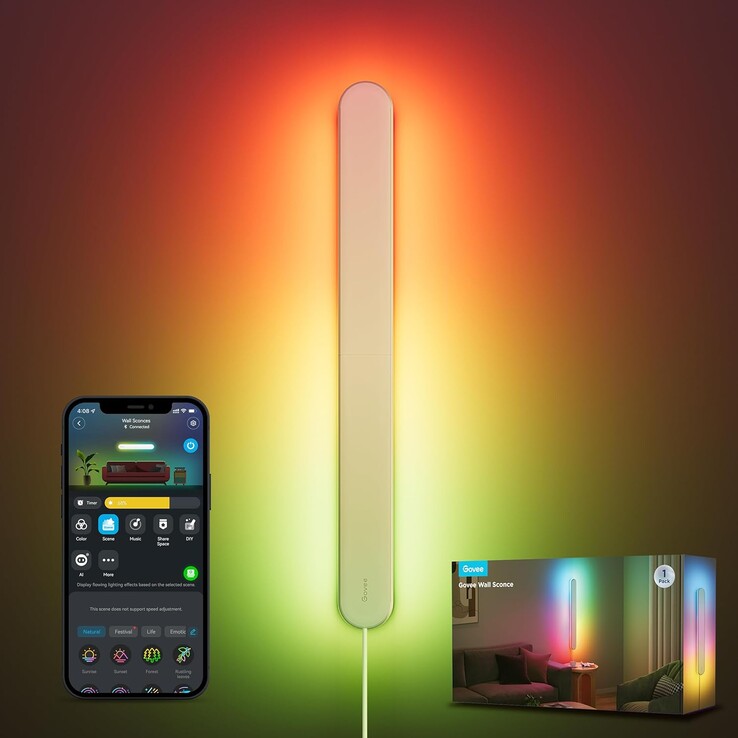 New Govee Wall Sconce smart light with Sleep and Wake-up modes now ...