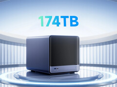 The N5 Air-7640 starts at $495. Pictured: a promo picture of the NAS highlighting the total rated storage capacity.