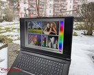 Apex 17 outdoors, snow in the background