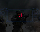 The gaming handheld is set to come with a tweaked Dimensity 9500. Pictured: outline of a handheld with OnePlus logo (edited).