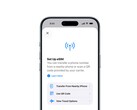 eSIM setup screen on iPhone Air.