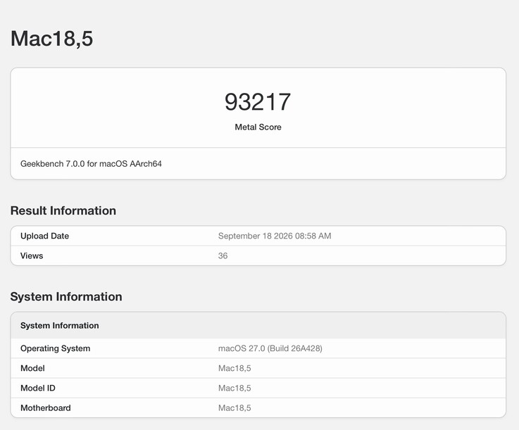 Geekbench listings reveal impressive performance for the 12-core Apple M6 GPU