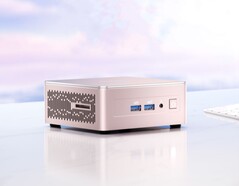 The Geekom A5 mini PC features an AMD APU, up to 64 GB of RAM, and a gold finish.