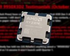 Current AMD X3D processors, like the Ryzen 7 9800X3D and the Ryzen 9 9950X3D, rely on one 64 MB 3D V-Cache block. (Image source: Notebookcheck, Moore's Law Is Dead on YouTube, edited)