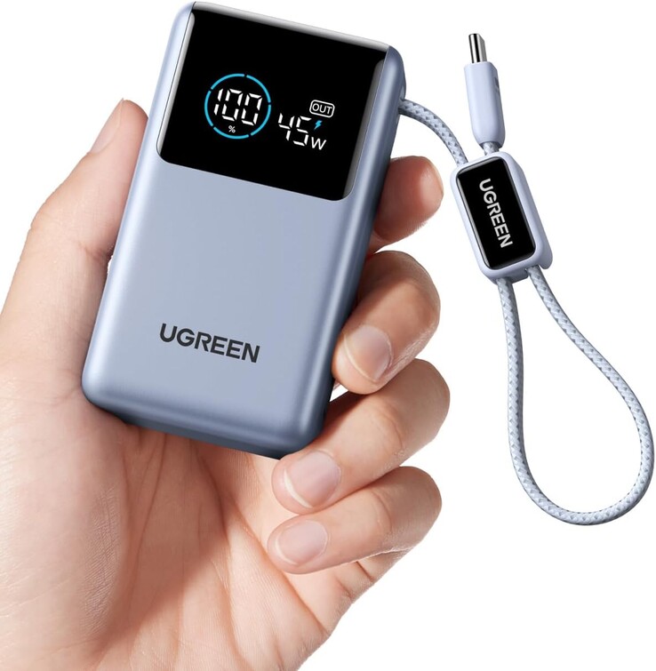 The Ugreen Nexode Pro 10000 mAh Power bank has a digital display
