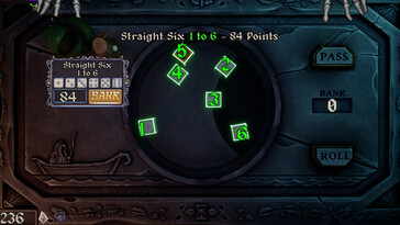 Pictured: A gameplay screenshot from Dice With Death.