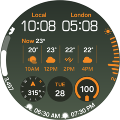 Dual Clock Info Board
