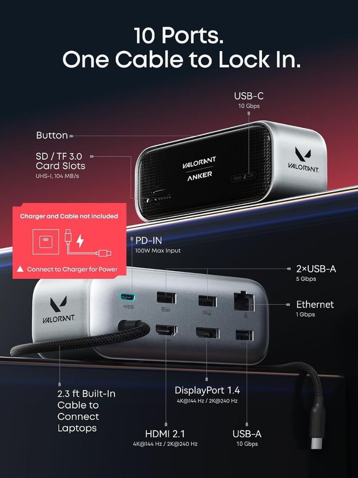 The Anker Nano 10-in-1 USB-C Hub Valorant Limited Edition