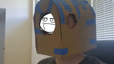 Initial measurements taken using a cardboard box