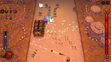 Pictured: A gameplay screenshot from BALL x PIT.