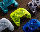 A close-up of the new 8BitDo 64 controllers.