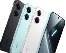 An official picture of the Poco X8 Pro in three launch colours.