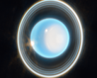 A zoomed-in image of Uranus, captured by NASA’s James Webb Space Telescope (Image source: NASA, ESA, CSA, and STScI; cropped)