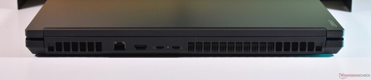 back: 2.5GBit-RJ45, HDMI, 2x Thunderbolt 5