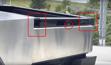 The tailgate seems to need a fitment tweak, while a rear-view camera is discreetly hidden just below the rear light bar. (Image source: Farzad Mesbahi on YouTube)