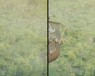 Monster Hunter Wilds exhibits an odd behavior at High Texture settings where some textures are delayed to load in, or simply don't load at all—like the ground texture in this cutscene. (Image Source: Digital Foundry)