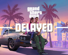 GTA 6's new November 19, 2026 release date effectively moves launch by roughly half a year. Pictured - GTA 6 cover art with the text delayed overlaid on top. (Image source: Rockstar Games - edited)