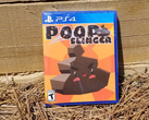 A picture of one of the rarest PS4 game discs in the world, Poop Slinger