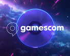 Gamescom logo shown over a PS5 disc