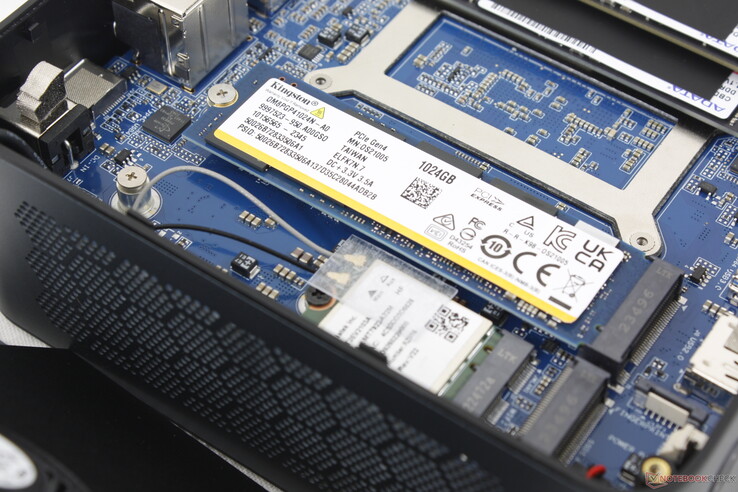 System supports up to two internal M.2 drives. There is no support for 2.5-inch SATA drives