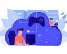 Cloud gaming illustration with multiple users connected via central infrastructure (Image source: vectorjuice via Freepik)