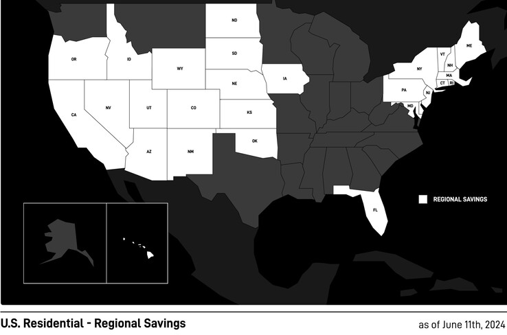The states in the Starlink $200 regional savings program