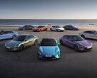 A collection of electric Xiaomi SU7 sedans (Image source: Xiaomi)