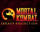 Mortal Kombat: Legacy Kollection logo featuring the iconic dragon emblem with red and yellow gradient text on a dark cracked background (Image source: Warner Bros. Games / NetherRealm Studios)