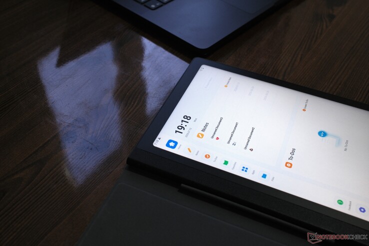 The Note E has an AG nano-coating on its LCD panel.