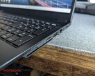 Micro SD card barely inserted into the reader of the Schenker Connect 15