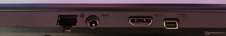 Rear: RJ45-LAN, DC-In, HDMI, Mini-DisplayPort 1.4