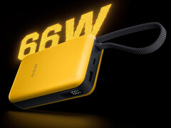 The iQOO 20,000mAh power bank is available in 33W and 66W versions. Pictured: a promo picture showing the design of the portable charger.